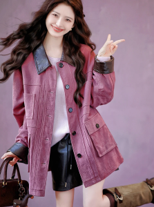 DANTING | Spring Petite Loose High-end Simple Unique Pink Jacket