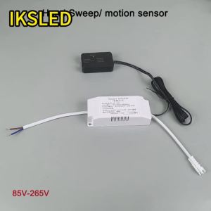 2-in-1 Radar Human Body Sensing+Hand Scanning Switch DC5V12V24V LED Light Control for Stairway Closet Kitchen Cabinet Bedside