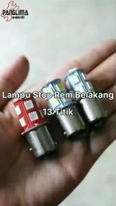 Lampu Stop LED Merah-Biru-Putih 13 Titik Strobo Rem Belakang Kedap-Kedip-Kelap-Kelip-Flash-Strobe Jagung