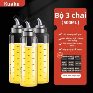 KuaKe | Chai Thủy Tinh Đựng Nước Mắm Giấm Dầu Gia Vị