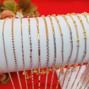 สร้อยข้อเท้าสามกษัตริย์ห้อยกระพรวน 3K ความยาว 9-1012.8 นิ้ว ตะขอเอ็น ใส่แทนของจริงได้ ใช้ได้ทุกโอกาส ใส่อาบน้ำได้ งานสวย พร้อมส่ง