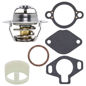 RYSJM | 1Set Engine Coolant Thermostat 807252Q5 for MerCruiser with Sleeve 160° 4.3L 5.0L 5.7L 7.4L 8.2L 1987 Up ABS And Metal 807252T8