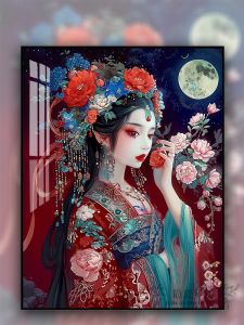 Elegant Cross Stitch 2025 New Style Beautiful Lady Figure Embroidery Simple Modern Home Living Room Handmade Cotton Fabric Kit