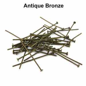 200pcs T Pins Head Pins Beading Pins Flat Head and Ball Head Jewelry Making Supplies for Necklace Bracelet DIY