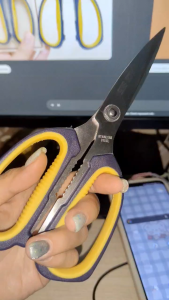 ( kéo H4) Kéo Inox Đa Năng Cán Nhựa Dụng Cụ Nhà Bếp Cắt Thực Phẩm Cao Cấp Siêu Bền