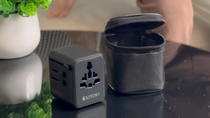 KIYOSO 25W Universal Travel Plug Adapter 2500W 2 Type-C Fast Charging 1 USB Charger International Plug US UK China Japan