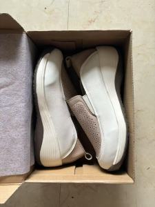 สตรีปิดเหล็ก รูพื้น ลม รองเท้า ลองสไตล์ ฤดูร้อน ผ้าใบหนัง รองเท้าสตรี