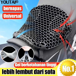 【Termurah】YT017 Bantal Jok Motor Empuk Nyaman sarung jok motor Bernapas meredam guncangan perlindungan matahari dan tahan air Desain sarang lebah 3D