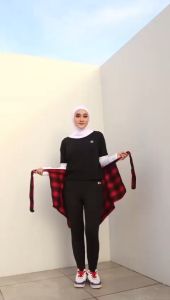 Hitjab - Booty Cover Flanel Rok Penutup Pinggul Pantat Olahraga Padel  Senam 5-0037