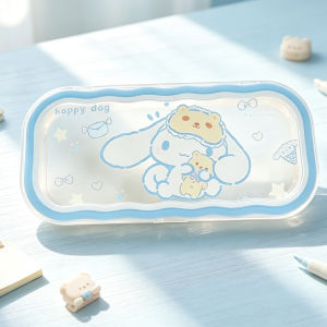 Sanrio | Wave Edge Eyeglasses Case Portable Transparent Plastic Glasses Box Cute Mini Cosmetic Jewelry Organizer for Women