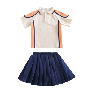 โรงเรียนอนุบาล ฤดูร้อน ชุดกีฬาแขนสั้นชุดชั้นสําเร็จการศึกษาโรงเรียนประถมศึกษา นักเรียน ชุดนักเรียนสไตล์วิทยาลัยประสิทธิภาพ ชุดสูท