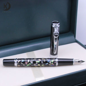 1 PCS Jinhao 8802 Luxury Office Precision Gift Black Sea Shell Design Metal Calligraphy Ink Pen