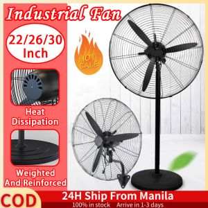 Industrial Electric Fan Heavy Duty 22/26/30 Inches Industrial Fan Inverter Wall Fan Stand Fan Standard Standing Electric Fan Powerful Wind High Power Fan For Home School Factory Warehouse Farm