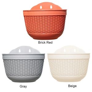 Imitation Rattan Woven Creative Flower Pot Garden Flower Pot Flower Pot Wall Hanging Plant Planting Pot Basket Courtyard Balcony