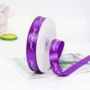 UMI 1 Roll 2cm x 22 Meter Just For You Polyester Ribbon Wedding Party Flower Bouquet Gift DIY Wraping Packaging Riben Kain