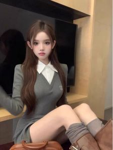 Sweet & Spicy Style: Women's Autumn & Winter Hip Skirt & Coat Match