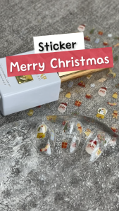 Majikku สติกเกอร์ติดเล็บลายคริสต์มาส 🎄 ติดง่าย ใช้งานสะดวก เล็บสวยทันใจแบบไม่ต้องเพ้นท์