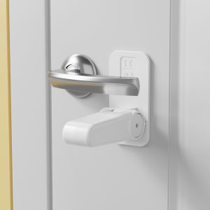 Door Lever Lock Universal Anti-open Handle Child Baby Safety Locks Punch-free Multifunction Hidden Button Buckle Safety Lock