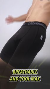 Celana Compression Legging Pendek Pria Manset Baselayer Olahraga Workout Gym Jogging Running Lari Kantong Saku Stretch