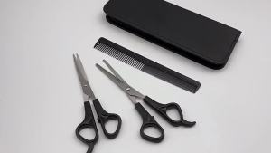 ZEO 3pcs Hair Cutting Scissors Set Combs Professional Barber Children Styling Hair Tool