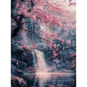 500/1000/1200/2000PCS Jigsaw Puzzle Serene Flowing Waterfall Between Green Mountains For Adults Perfect Gift For Nature Lovers