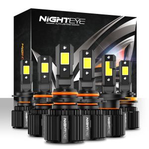 Super Bright NIGHTEYE S4 9005/HB3 9006/HB4 H4 H7 H11 LED Car Headlight bulbs LED Light for Car High Low Beam Fog Light 72W 15000LM 6500K Plug&Play 2Pcs Free Shipping