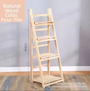 Multifunctional Wooden Plant Stand Shelving