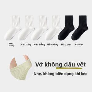 MiiOW | Tất cotton kháng khuẩn thấm mồ hôi dài đến bắp chân cho nữ Tất cotton thoải mái thoáng khí chống trượt cho mùa thu