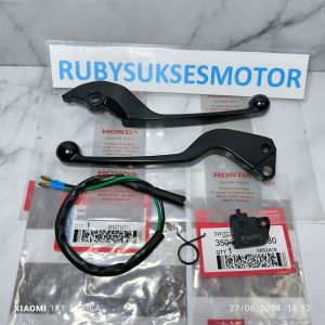 Paket 5item Cbs old Handle handle rem kiri kanan switch rem set dan per motor Vario 125 Cbs old