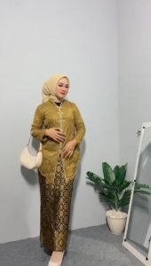 Set Kebaya Tulle Encim Songket / Kebaya Songket Tille Pesta Mura / Set Kebaya Encim Brukat
