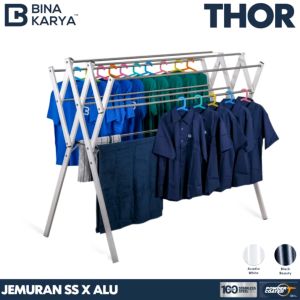 Jemuran Stainless Bina karya Tipe Thor Panjang 180cm Kuat Kokoh Kualitas Terjamin