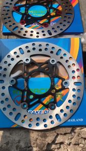 PIRINGAN depan BLADE-REVO FIT-REVO ABSOLUTE-SUPRA 125 NEW-supra 125 helm in-fit x-revo x GOLD BIRU LUBANG 4 RATA CAKRAM NISSIN 220MM