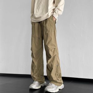 American Style Loose Casual Pants Mens Spring Autumn Outdoor Sports Paratrooper Workwear Quick Dry Long Trousers