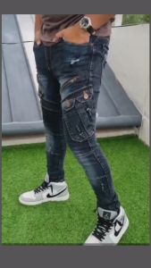 Celana Cargo Jeans Pria Biker Clana Jins Cowok Bikers Pakaian Laki Laki Keren