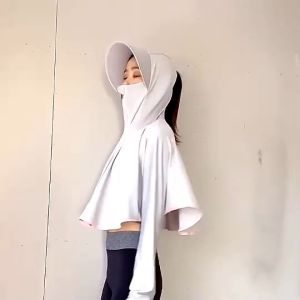 E1  เสื้อคลุมกันแดดแขนยาว เสื้อคลุมฮู้ด Oversize ใส่กันแดดใส่ขับรถ มีหมวกในตัว ผ้ายืดผ้าลื่น ใส่แล้วเย็นสบาย เหมาะกับอากาศร้อน สินค้าพร้อมส่งในไทย