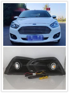 LED Fog Light Assembly For Ford Escort 2015 2016 2017 2018 Front Bumper Fog lamp Replacement Angel Eye Daylight Accessories Kit