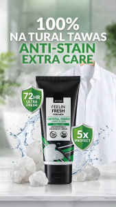 Avon Feelin Fresh Men Crystal Tawas Anti-Stain Extra Care Antiperspirant Deodorant Cream 55g