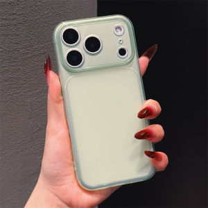 Large Window Soft TPU Silicone Matte Clear Shockproof Case For iPhone 17Pro 16 15 14 13 12 11 17 Pro Max Camera Protection Cover