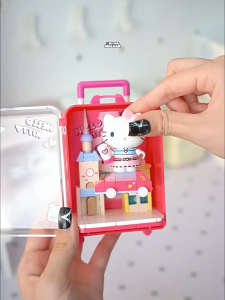 AREA-X Block Hello Adventure Sanrio Series Mini Suitcase Building Brick Toy