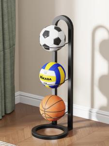 ชั้นวางของสำหรับเก็บกีฬาบาสเก็ตบอลฟุตบอลวอลเลย์บอลแบบเรียบง่ายในร่มสำหรับเด็ก ชั้นวางของสำหรับจัดเรียงของเล่น