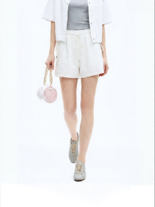 Juicy Couture | 100 Percent Cotton White Embroidered Casual Shorts