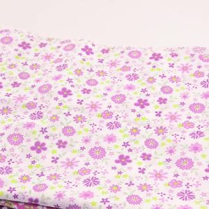 Premium Cotton Fabric Per Meter Pink Purple Floral Print DIY Craft Sewing Material For Patchwork Quilt Cushion Cover 100cmX160cm