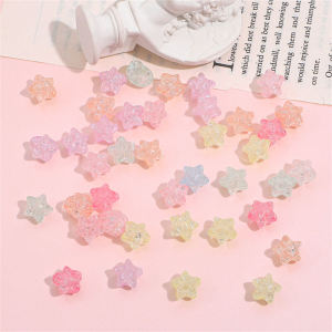Colorful Acrylic Star Burst Crack Beads DIY Handmade Jewelry Mobile Phone Keychain Accessories Materials Fashionable Trendy