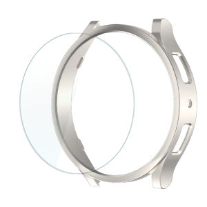 Case for Samsung Galaxy Watch7 6 5 4 40mm 44mm Screen Protector Hard PC Protective Cover Bumper Galaxy Watch Tempered Glass Film