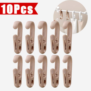 10pcs Multi-Purpose Clothes Clip Hook Plastic Clothes Hanger Beach Towel Clips Clothing Store Home Office Clothespins Socks Clip
