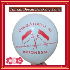 (10 PCS) BALON LATEX MERAH PUTIH 12INCH / BALON POLKADOT MERAH PUTIH / BALON BENDERA MERAH PUTIH / BALON MERAH PUTIH DIRGAHAYU HUT RI 17 AGUSTUS / LRI383550