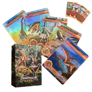 55 ชิ้นไดโนเสาร์การ์ดแฟลชของขวัญคริสต์มาสความรู้ความเข้าใจสําหรับเด็ก