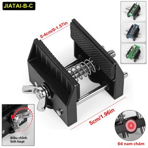 Giá Đỡ PCB Có Thể Điều Chỉnh Toolour Đế Từ Tính Màu Đen Kẹp Đa Năng Hỗ Trợ Hàn Dụng Cụ Hỗ Trợ Hàn DIY
