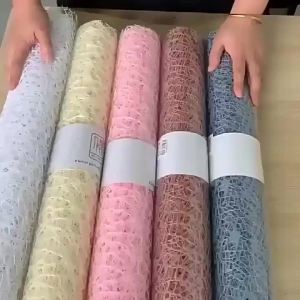 50cm*4.5m/Roll Flower Wrapping Mesh Paper Iregular Hollow Net Wrapper Floral Bouquet Paper Fresh Flower Florist Packaging Sheet