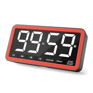 7.8 Large Digital Timer LCD Magnetic 99H Countdown Stopwatch 3-level Dimming Rechargeable Kitchen Reminder for Cooking